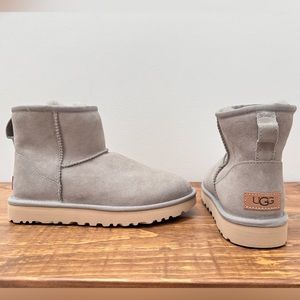 NEW! UGG Classic Mini II Goat Grey Women's Boots Size 7